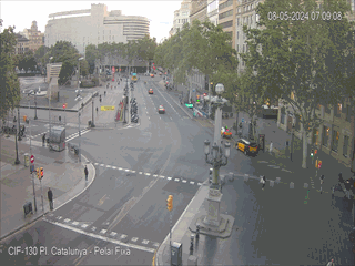 Webcam Barcelona Plaza Catalunya - Europe, Spain, Gòtic