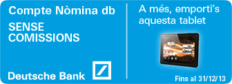Compte Nòmina db Sense comissions. Deutsche Bank